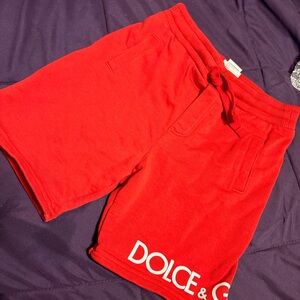 Dolce & Gabbana Red Ribbed Hoodie